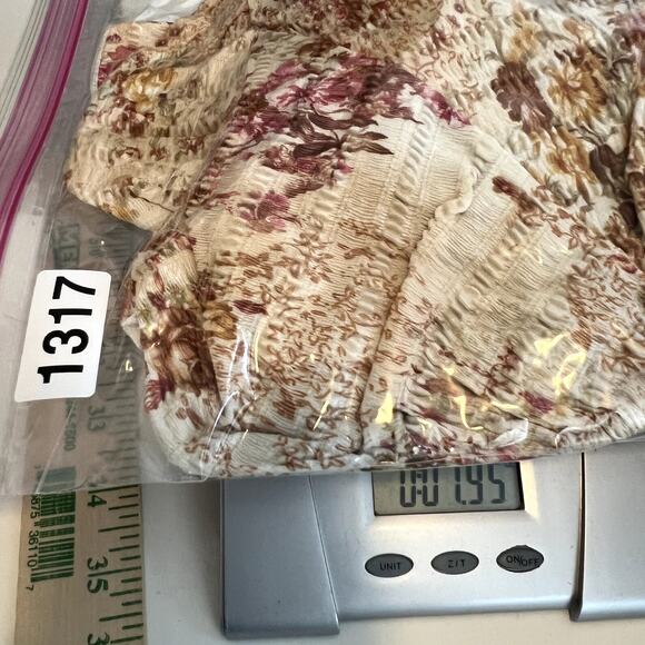 VTG Cottagecore Midi Dress Womens 16W Floral Sheer Stretch Boho Romantic Y2K - Picture 12 of 12